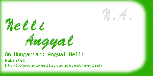 nelli angyal business card